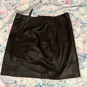 Brand new black leather skirt. With tags on!